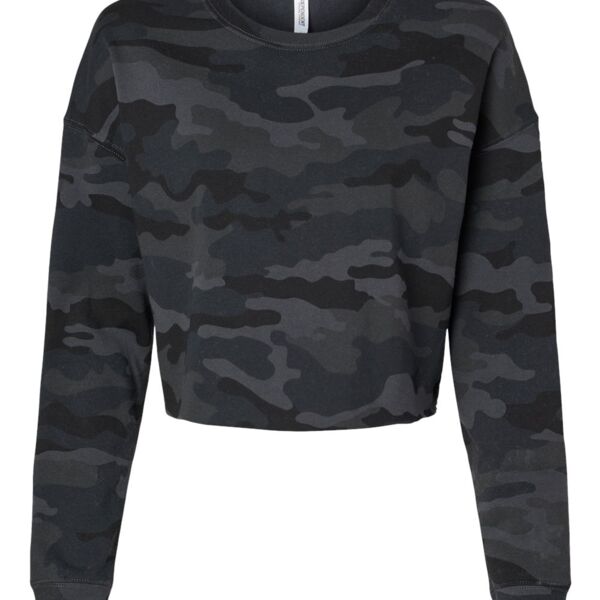 Women's Lightweight Crop Crewneck Sweatshirt Thumbnail